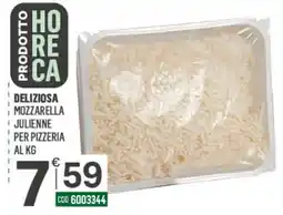Tutto Risparmio Cash&Carry Deliziosa mozzarella julienne per pizzeria offerta