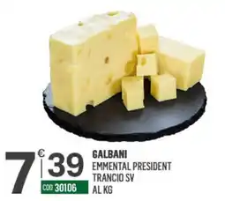 Tutto Risparmio Cash&Carry Galbani Emmental President offerta