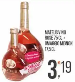 Cash pro Mateus vino rosé offerta