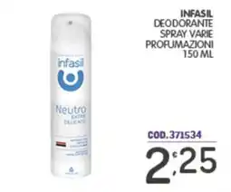 Eurocash Infasil deodorante spray neutro extra delicato offerta