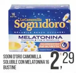 Cash pro Sognidoro Camomilla Solubile con Melatonina offerta