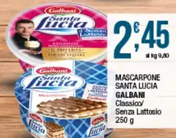 Sidis Mascarpone Santa Lucia Galbani Senza Lattosio offerta