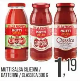 Cash pro Mutti salsa ciliegini / datterini / classica offerta