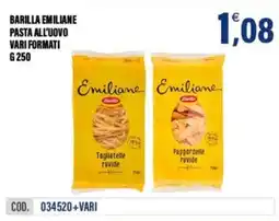 Adhoc Barilla Emiliane pasta all'uovo offerta