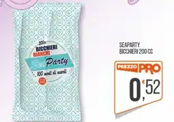 Cash pro Bicchieri bianchi Seaparty offerta