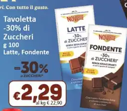 Market Ingross Tavoletta Latte Fondente Novi offerta