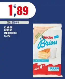Adhoc Kinder Brioss merendine offerta