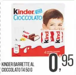 Cash pro Kinder barrette al cioccolato offerta