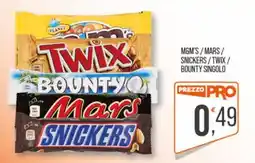 Cash pro M&M'S / MARS / SNICKERS / TWIX / BOUNTY SINGOLO offerta