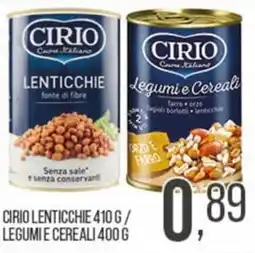 Cash pro Cirio lenticchie offerta