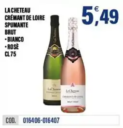 Adhoc La Chateau Crémant de Loire spumante brut bianco rosè offerta