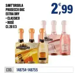 Adhoc Sant'orsola prosecco doc extra dry offerta