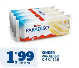 Ok Sigma Kinder Paradiso offerta