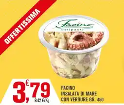 Conté Supermercati Facino insalata di mare con verdure offerta