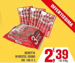 Conté Supermercati Beretta wurstel suino offerta