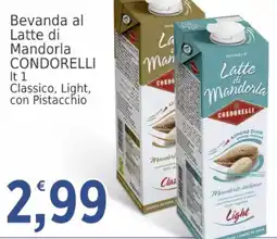 Market Ingross Beverage al Latte di Mandorla Condorelli offerta