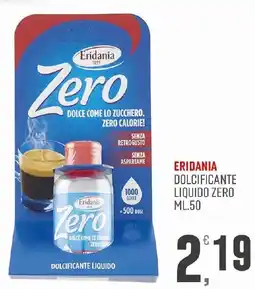 Maxipiù Eridania dolcificante liquido zero offerta