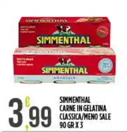 Netto Supermercati Simmenthal carne in gelatina classica/meno sale offerta