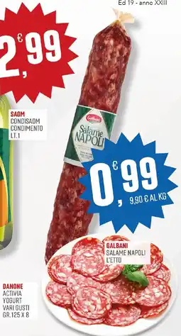 Maxipiù Galbani Salame Napoli offerta