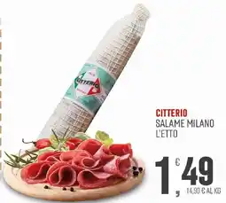 Maxipiù Citterio Salame Milano offerta