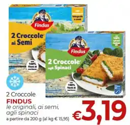 Maxi Nonna Isa 2 Crocchette FINDUS ai semi, agli spinaci offerta