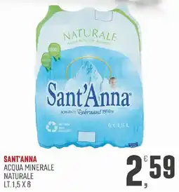 Maxipiù Sant'Anna acqua minerale naturale offerta