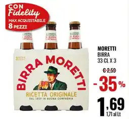 Gecop Birra Moretti offerta