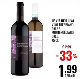 Gecop Le vie dell'uva vino trebbiano montepulciano offerta