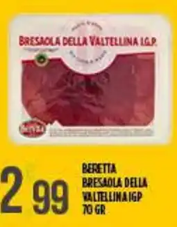 Netto Supermercati Beretta bresaola della valtellina igp offerta