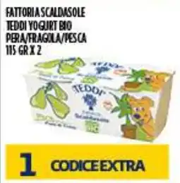 Netto Supermercati Teddi yogurt bio pera fragola pesca offerta