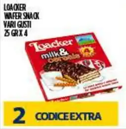 Netto Supermercati Loacker wafer snack vari gusti offerta