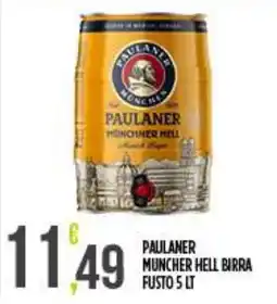 Netto Supermercati Paulaner Münchner Hell birra offerta