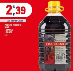 Adhoc Podere Trionfo Vino Rosso offerta