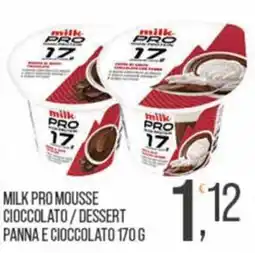 Cash pro Milk Pro Mousse Cioccolato / Dessert Panna e Cioccolato offerta