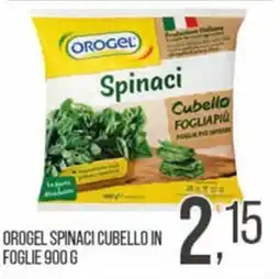 Cash pro Orogel spinaci cubello in foglie offerta