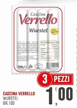 Maxipiù Cascina Verrello Wurstel offerta