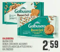 Maxipiù Galbusera Buoni Così senza zuccheri aggiunti offerta