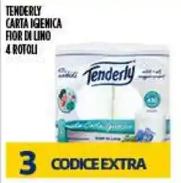 Netto Supermercati Carta igienica Tenderly fiore di lino offerta