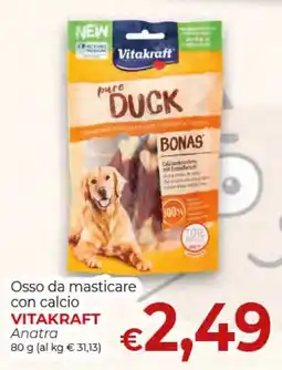 Maxi Nonna Isa Osso da masticare con calcio Vitakraft Anatra offerta