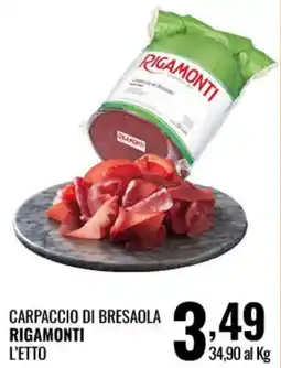 Gecop Carpaccio di bresaola Rigamonti offerta