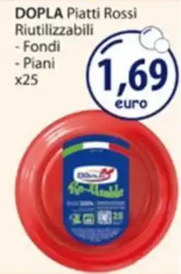 Acqua & Sapone DOPLA Piatti Rossi Riutilizzabili offerta