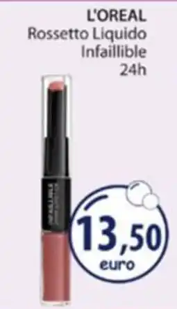 Acqua & Sapone L'Oréal Rossetto Liquido Infaillible 24h offerta