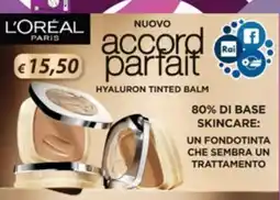 Acqua & Sapone L'Oréal Paris accord parfait Hyaluron Tinted Balm offerta