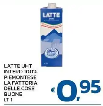 Latte UHT intero 100% piemontese la fattoria delle cose buone