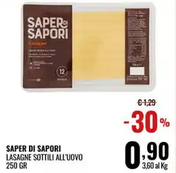 Gecop Saper di Sapori Lasagne sottili all'uovo offerta
