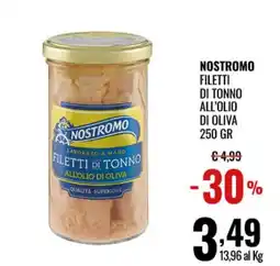 Gecop Nostromo filetti di tonno all'olio di oliva offerta