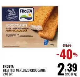 Gecop Frosta filetti di merluzzo croccante offerta
