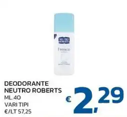 Ok Market Deodorante Neutro Roberts offerta