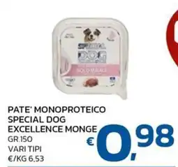 Ok Market Pate' monoproteico special dog excellence monge offerta