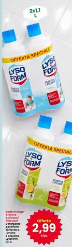 Interspar Detergente pavimenti Tè Verde & Limone o Classico Lysoform offerta